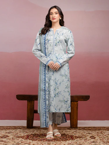 Frosted Blossom Unstitched Lawn Suit Set